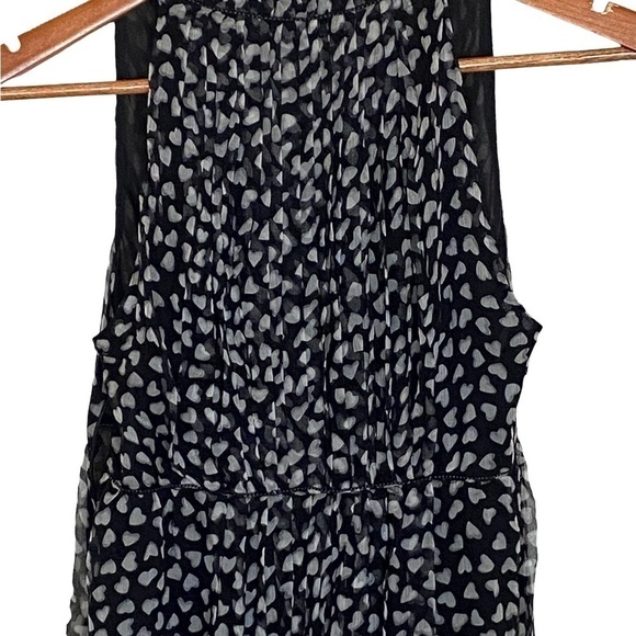 Leon Max Limited Edition Hearts 100% Silk Empire Waist Halter Dress, Size 4 - Picture 8 of 14